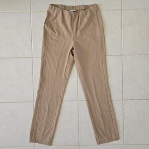 J.Jill Womens Ponte Slim Leg Pants Camel Tan Brown Stretch Pull On Size S Tall